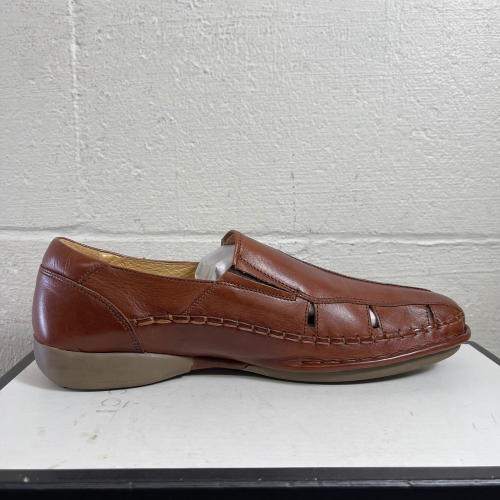 Pikolinos Fisherman Loafer‎ Brown Leather Cutouts Slip On Men's 45 EU/11.5-12 US